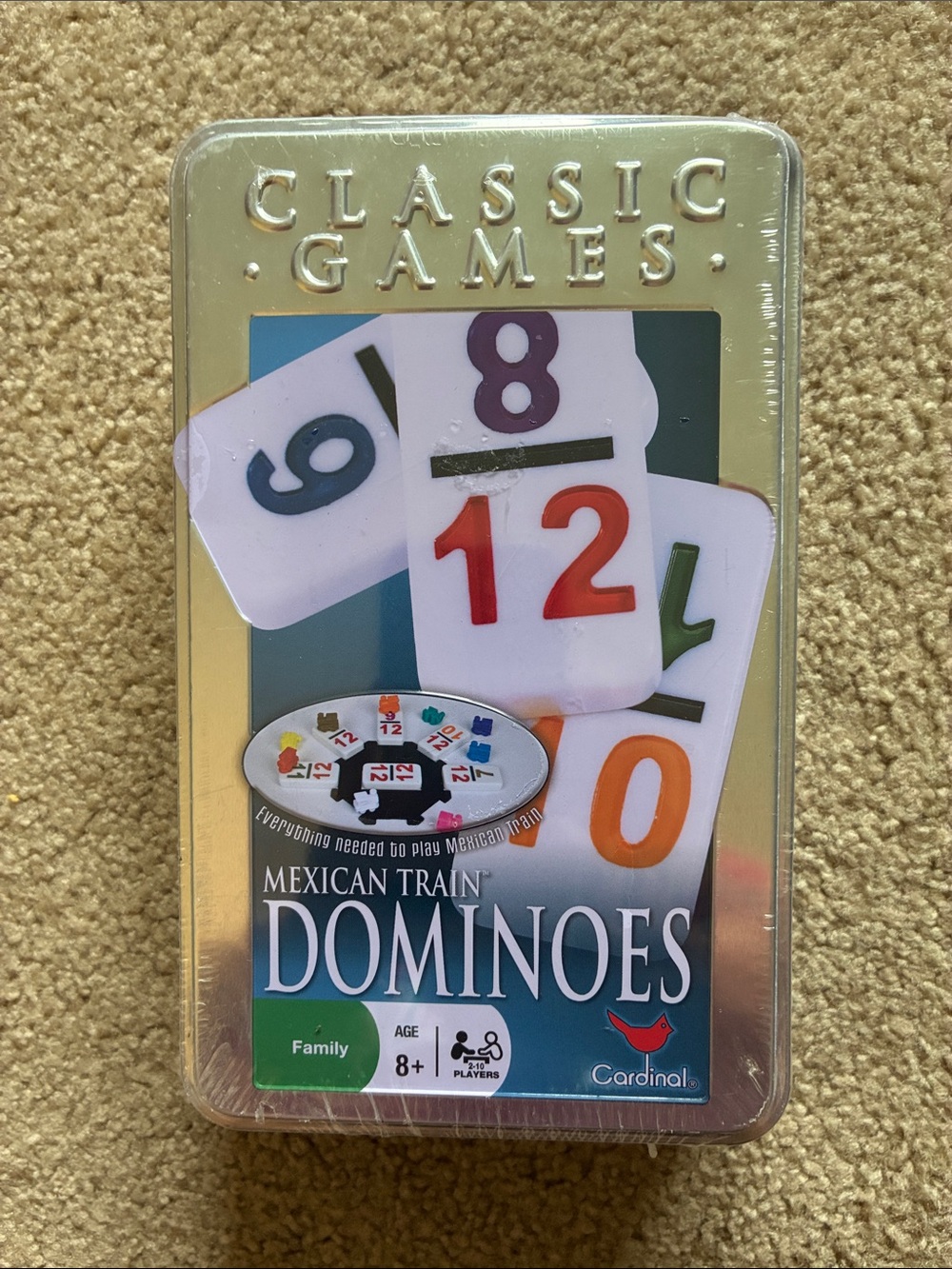 Cardinal Classic Games Mexican Train Dominoes Family Game